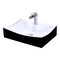 Novatto Porcelain Vessel Sink Combo with Brushed Nickel Faucet, Drain and Sealer NSFC-01134BW365SBN - alternate 1